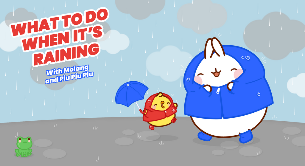 What to do when it is raining by Molang and Piu Piu