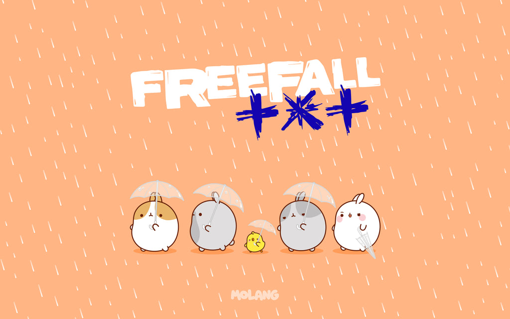 Molang k-pop background: Freefall TXT wallpaper for desktop
