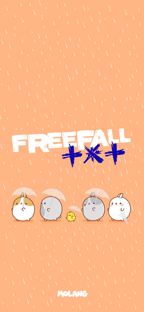 Molang K-pop background: Freefall TXT wallpaper for phone