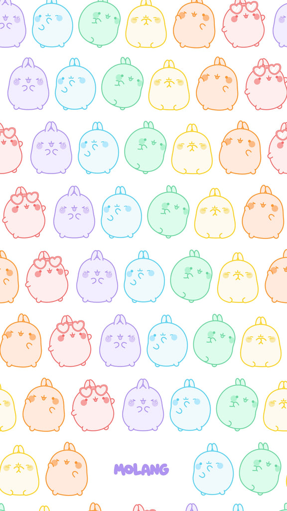 Molang kawaii background: pride month wallpaper for phone
