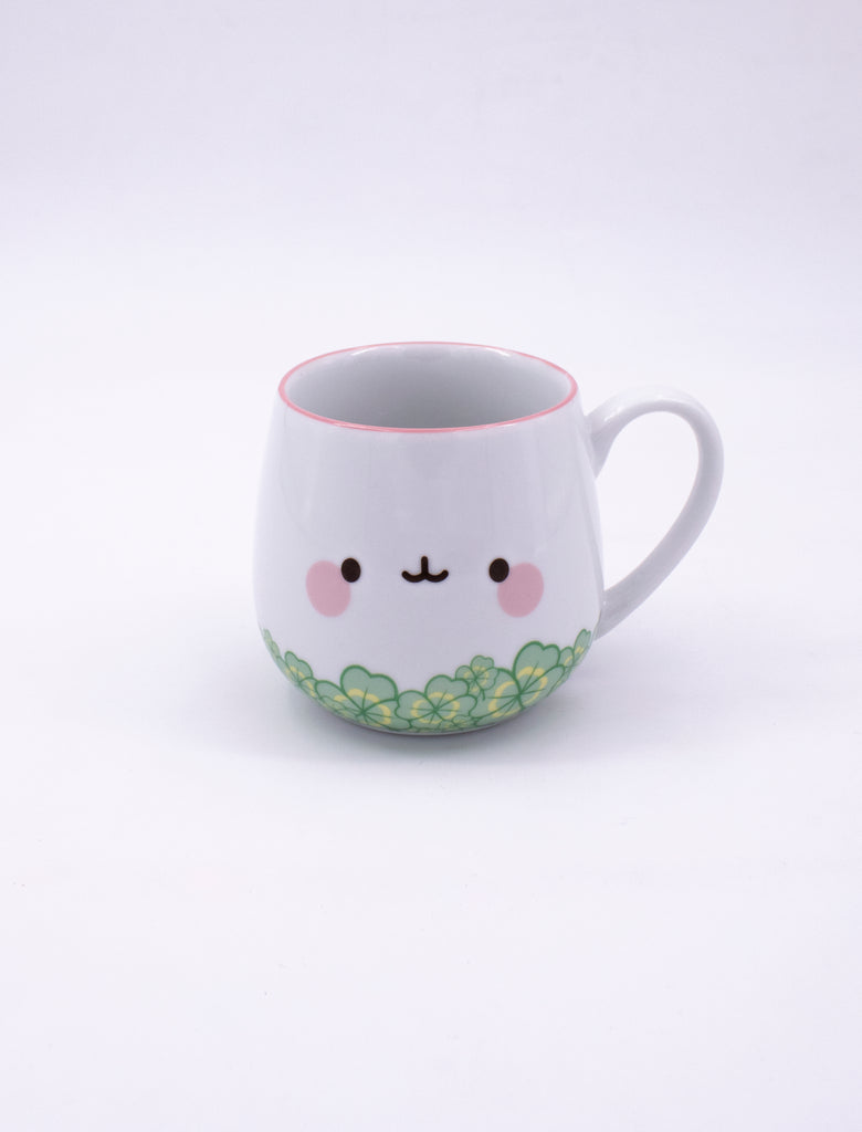 Cute mug Molang with Cloverleaf