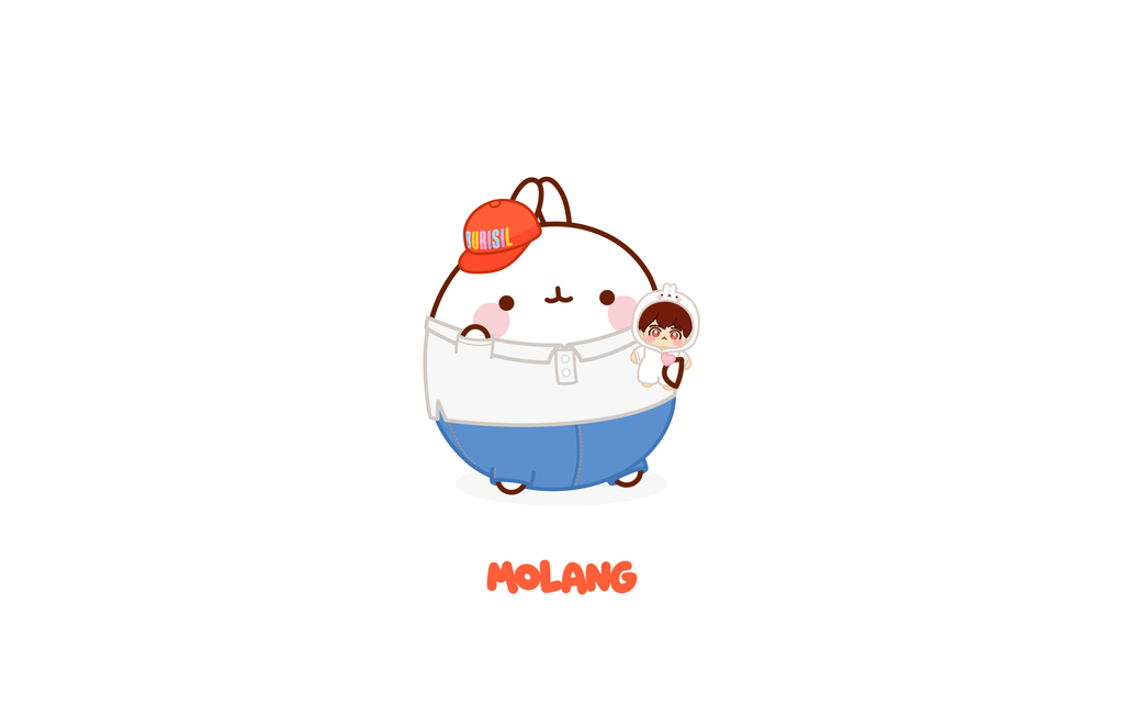 Molang kawaii background: Huening Kai TXT wallpaper for desktop