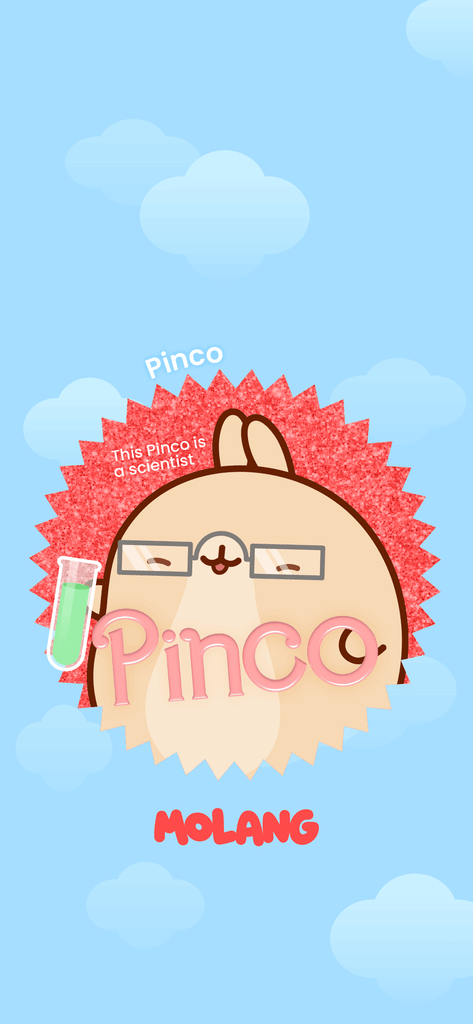 Molang kawaii background: Scientist Pinco - Barbie wallpaper for phone