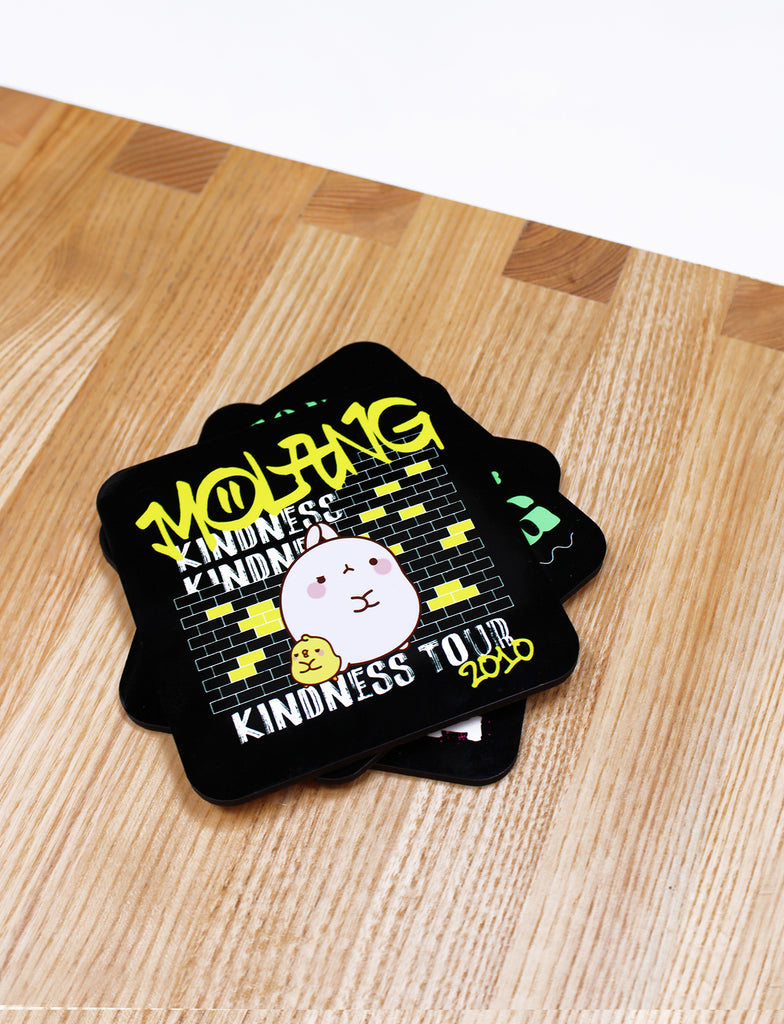 Molang Glass Coaster - Rap Molang