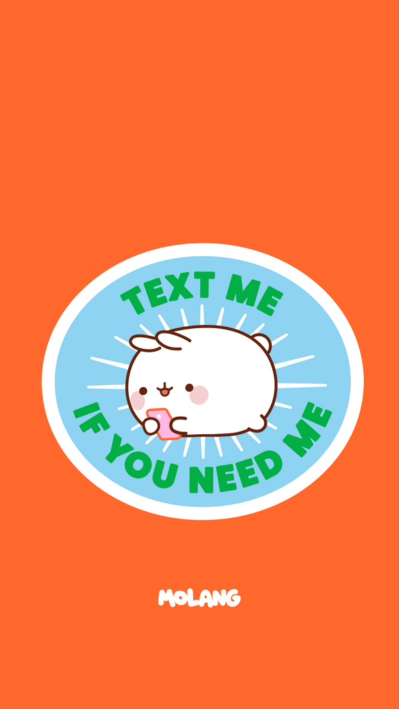Molang kawaii background: text me wallpaper for phone