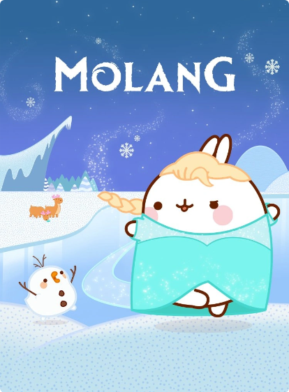 Molang kawaii background: Frozen wallpaper for phone