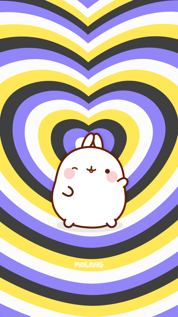 Molang kawaii background: 1st rainbow wallpaper for phone