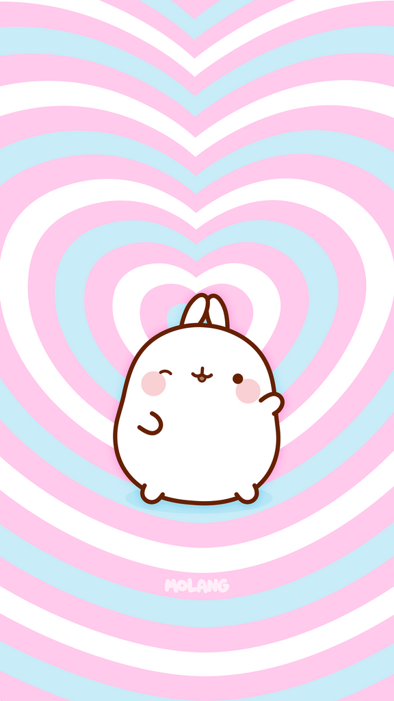 Molang kawaii background: 3rd rainbow wallpaper for phone
