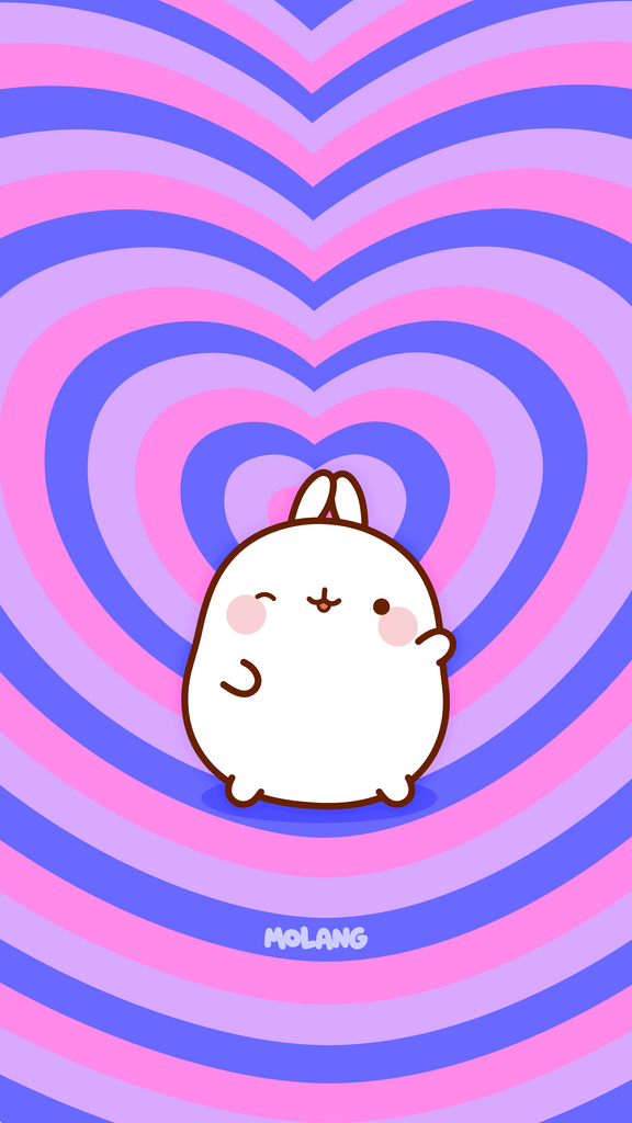 Molang kawaii background: 4th rainbow wallpaper for phone