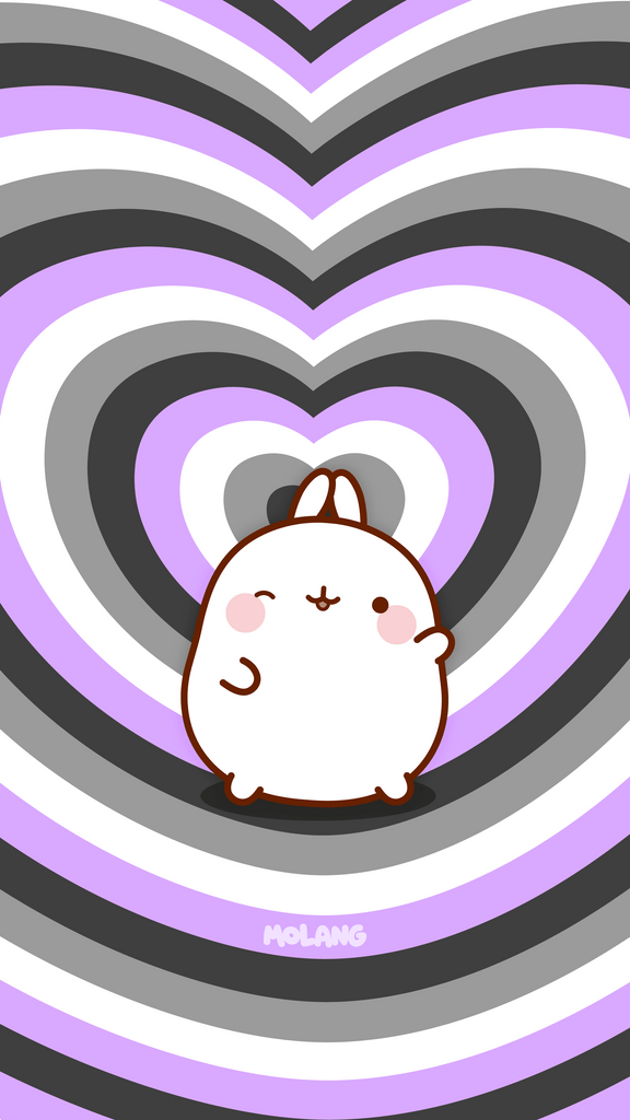 Molang kawaii background: 7th rainbow wallpaper for phone