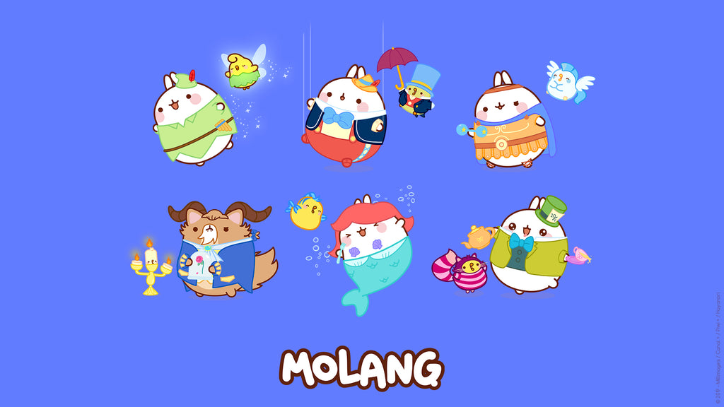 Molang kawaii background: Disney wallpaper for desktop