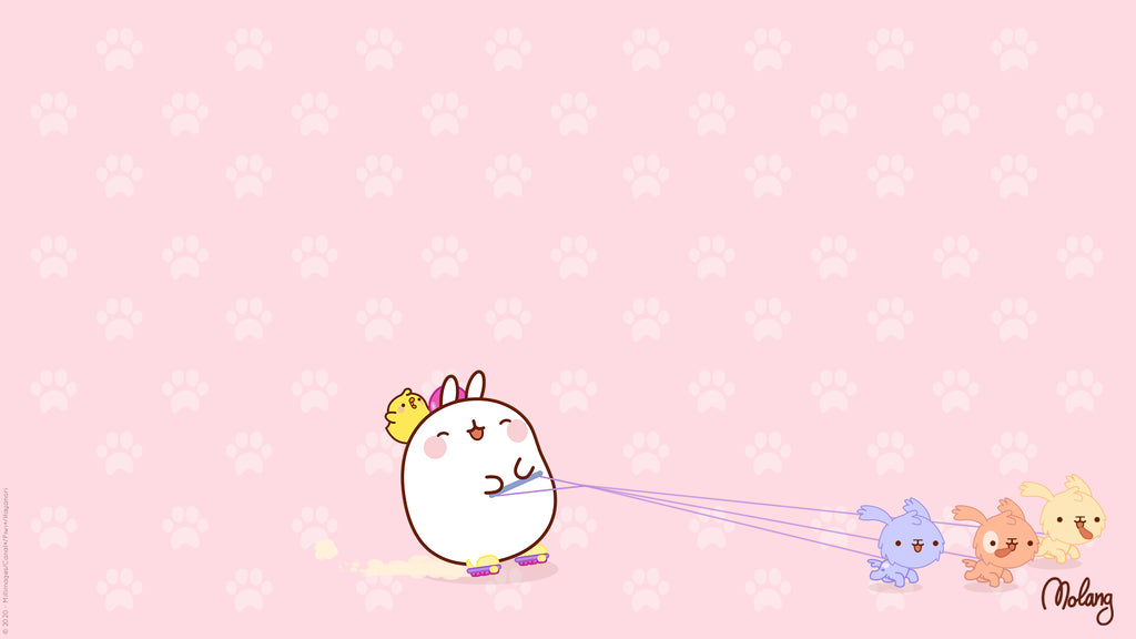 Molang kawaii background: dogs wallpaper for desktop