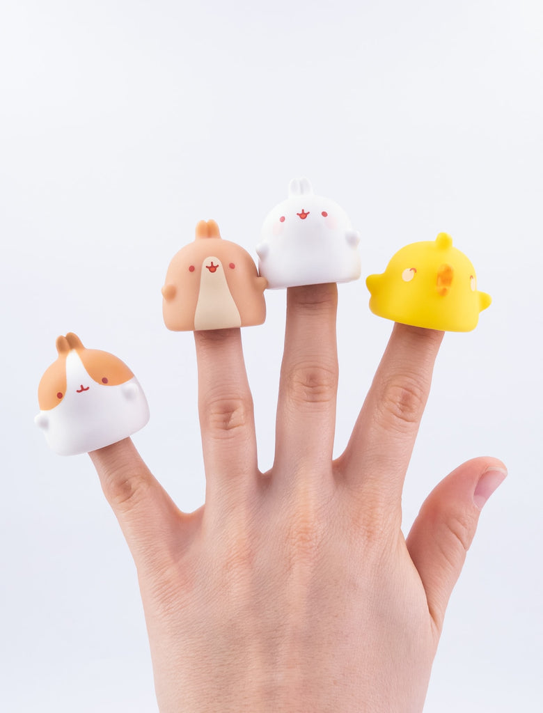 A cute Molang finger figures of Pincos.