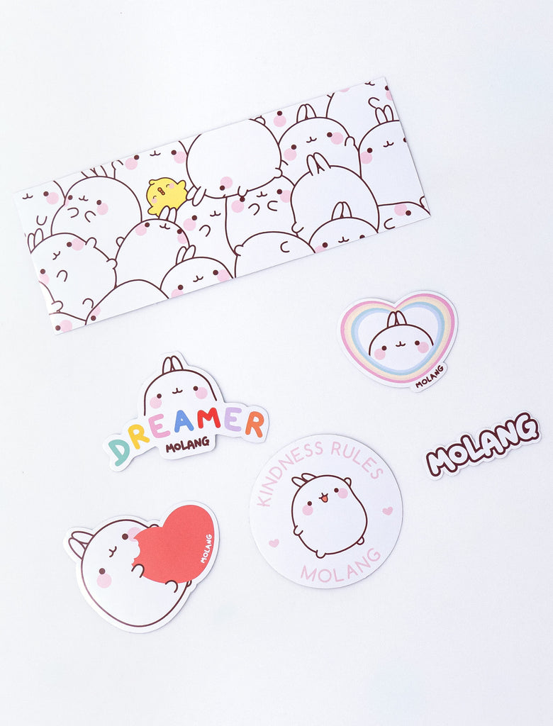 Pack of stickers of our cute bunny Molang.