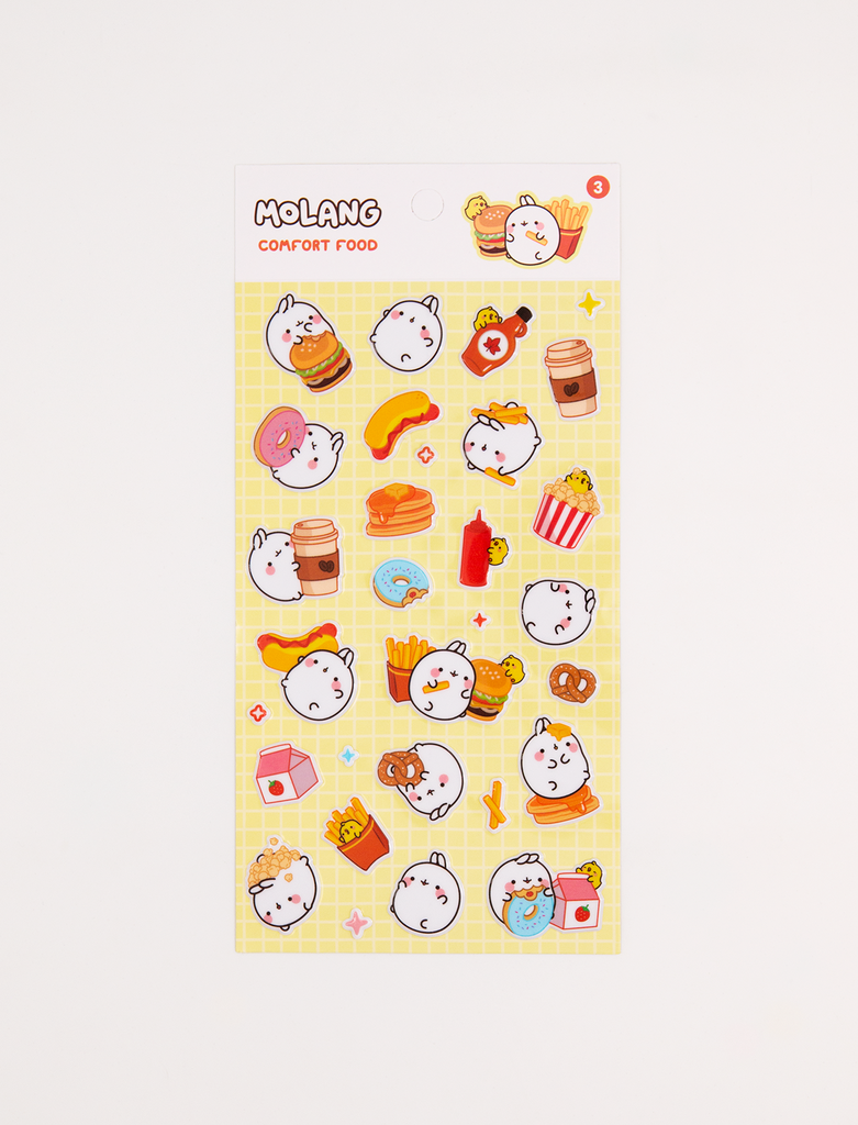 molang 3D stickers comfort food