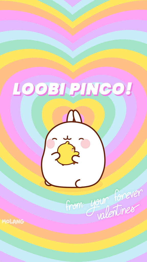 Molang kawaii background: love wallpaper for phone