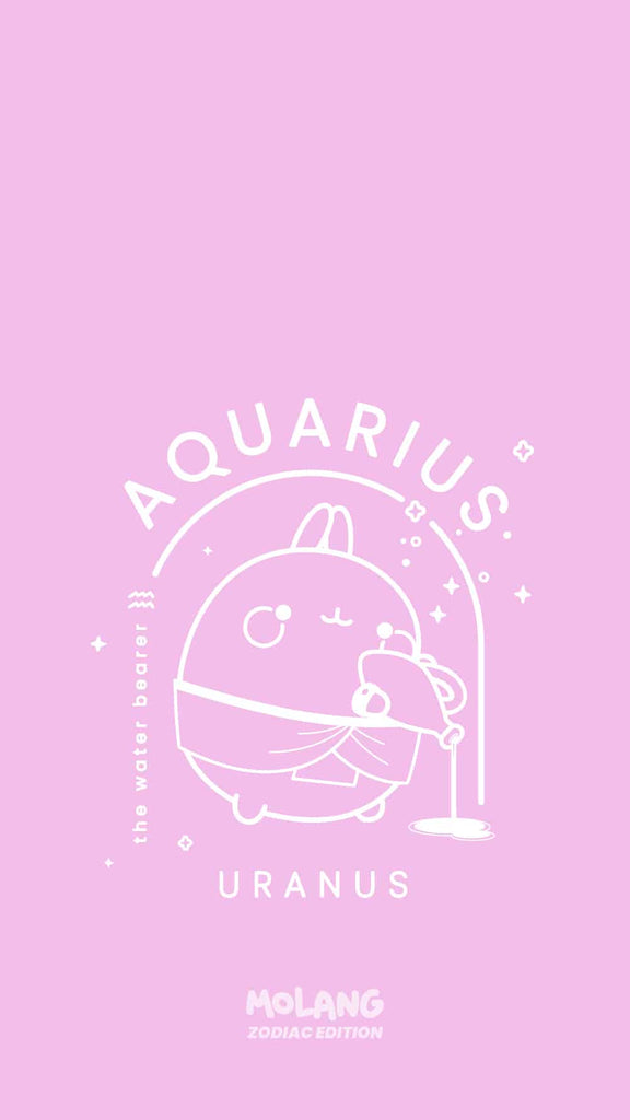 Molang kawaii background: aquarius wallpaper for phone