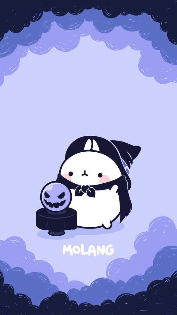 Molang kawaii background: witch wallpaper for phone