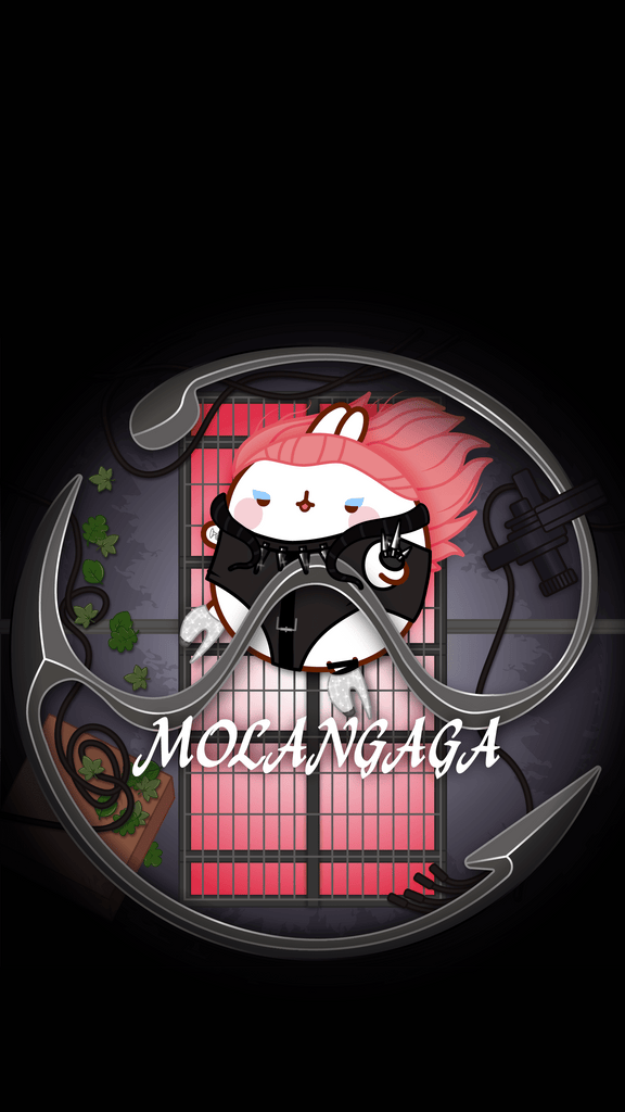 Molang kawaii background: Chromatica Ball wallpaper for phone