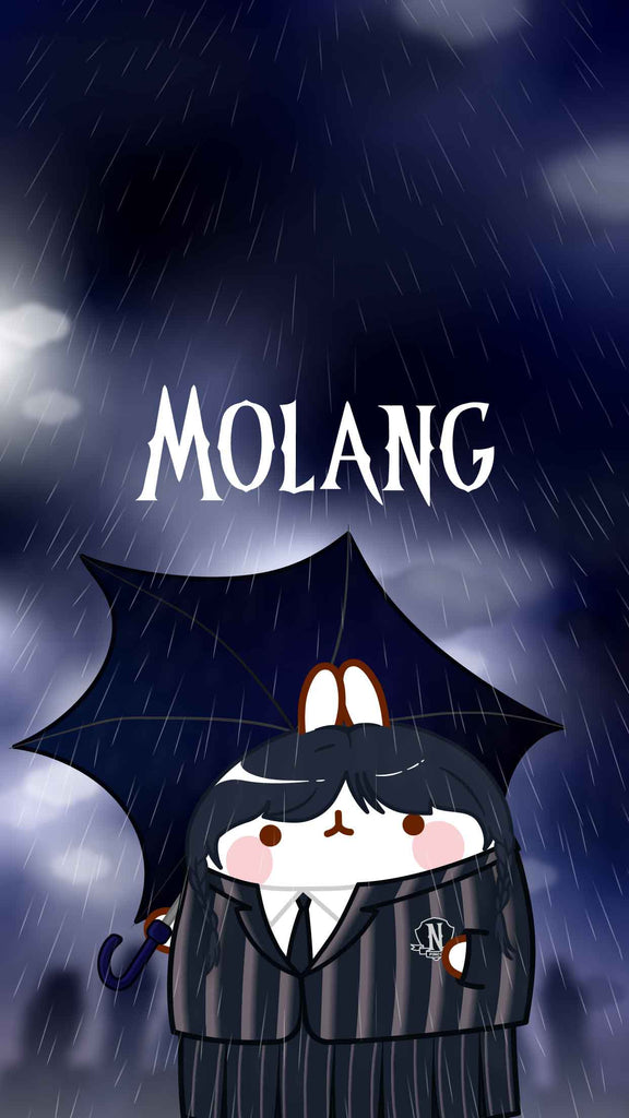 Molang kawaii background: Wednesday wallpaper for phone