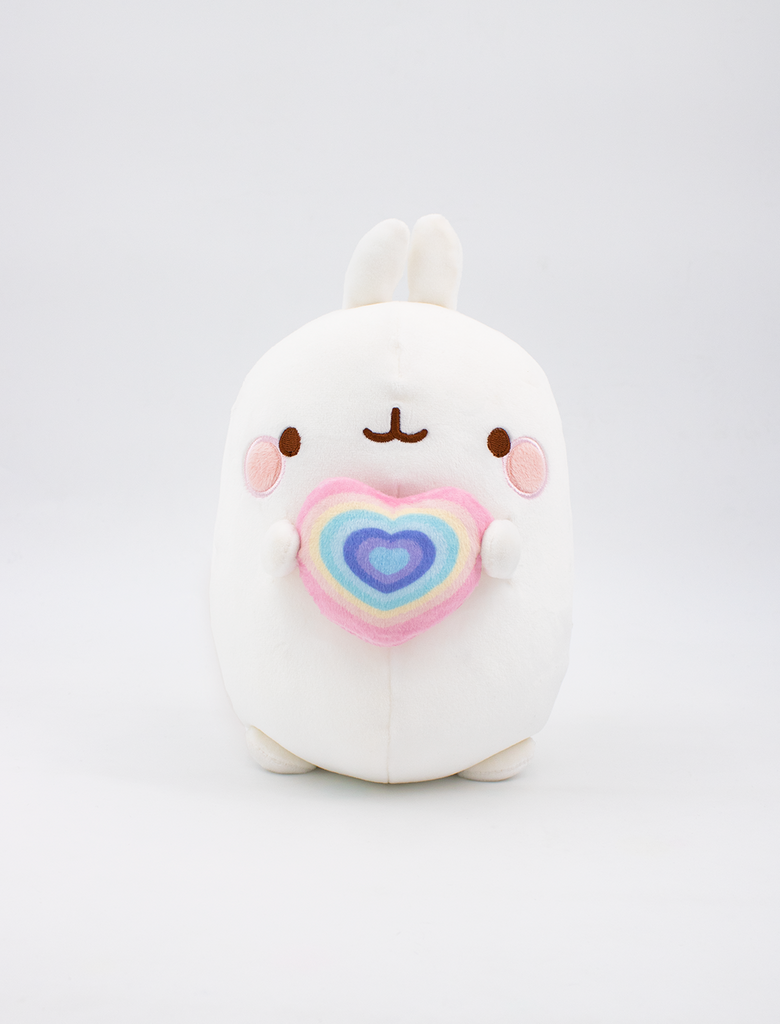 molang rainbow heart plush