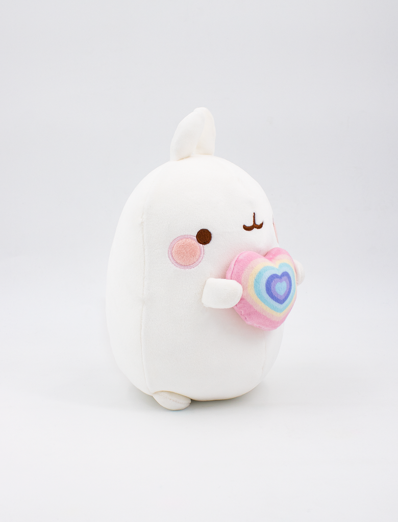 molang rainbow heart plush