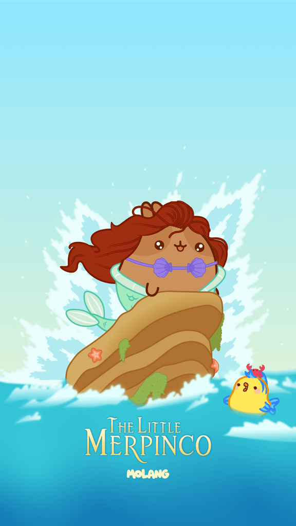 Molang kawaii background: Little Mermaid wallpaper for phone