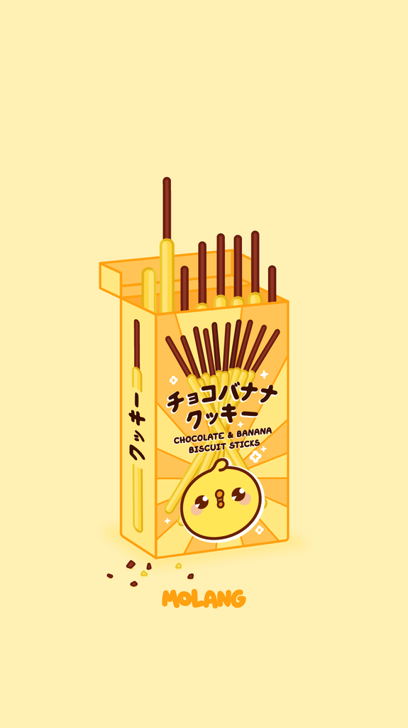 Molang kawaii background: pocky wallpaper for phone