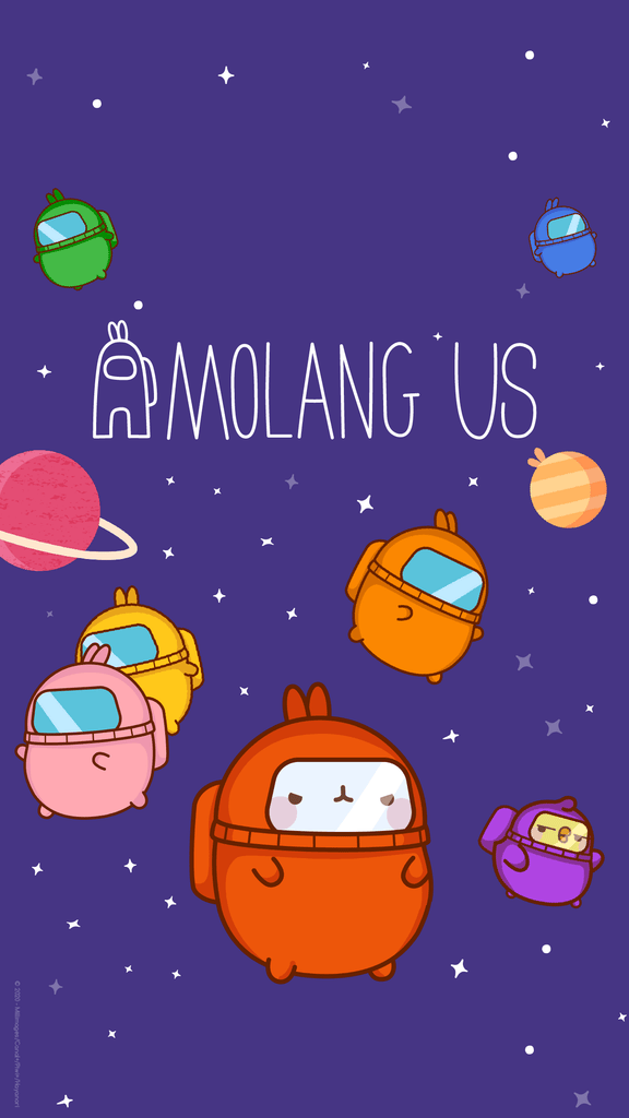 Molang kawaii background: Among Us wallpaper for phone