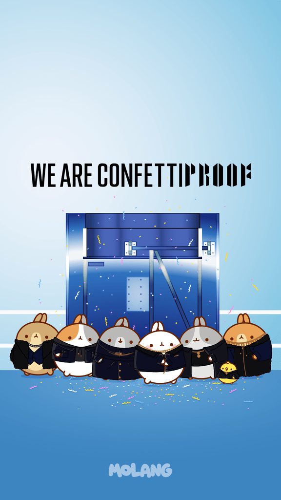 Molang kawaii background: We Are Bulletproof wallpaper for phone