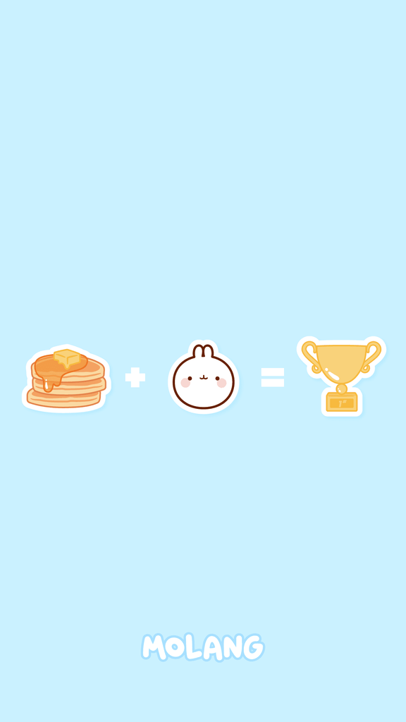 Molang kawaii background: food wallpaper for phone