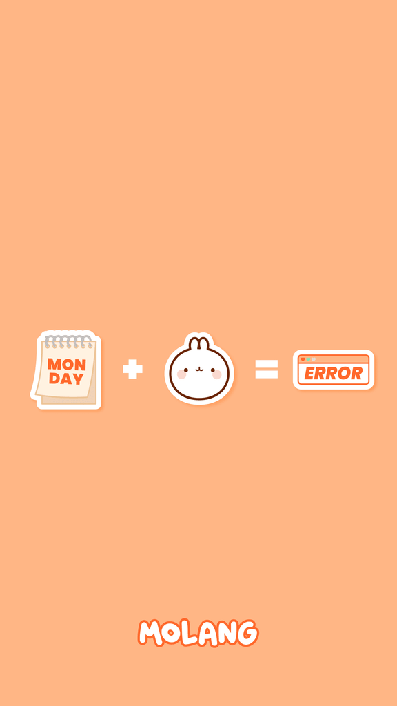 Molang kawaii background: self motivation wallpaper for phone